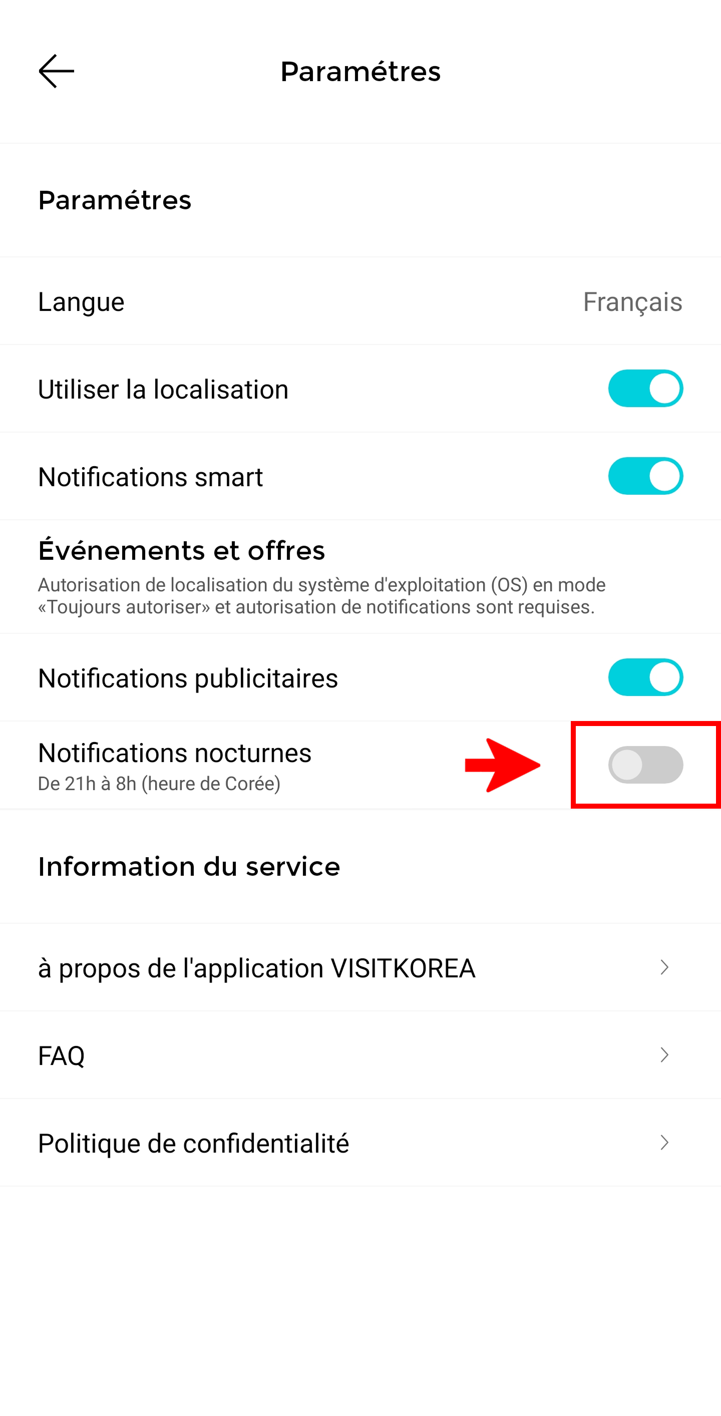 VISITKOREA app screen