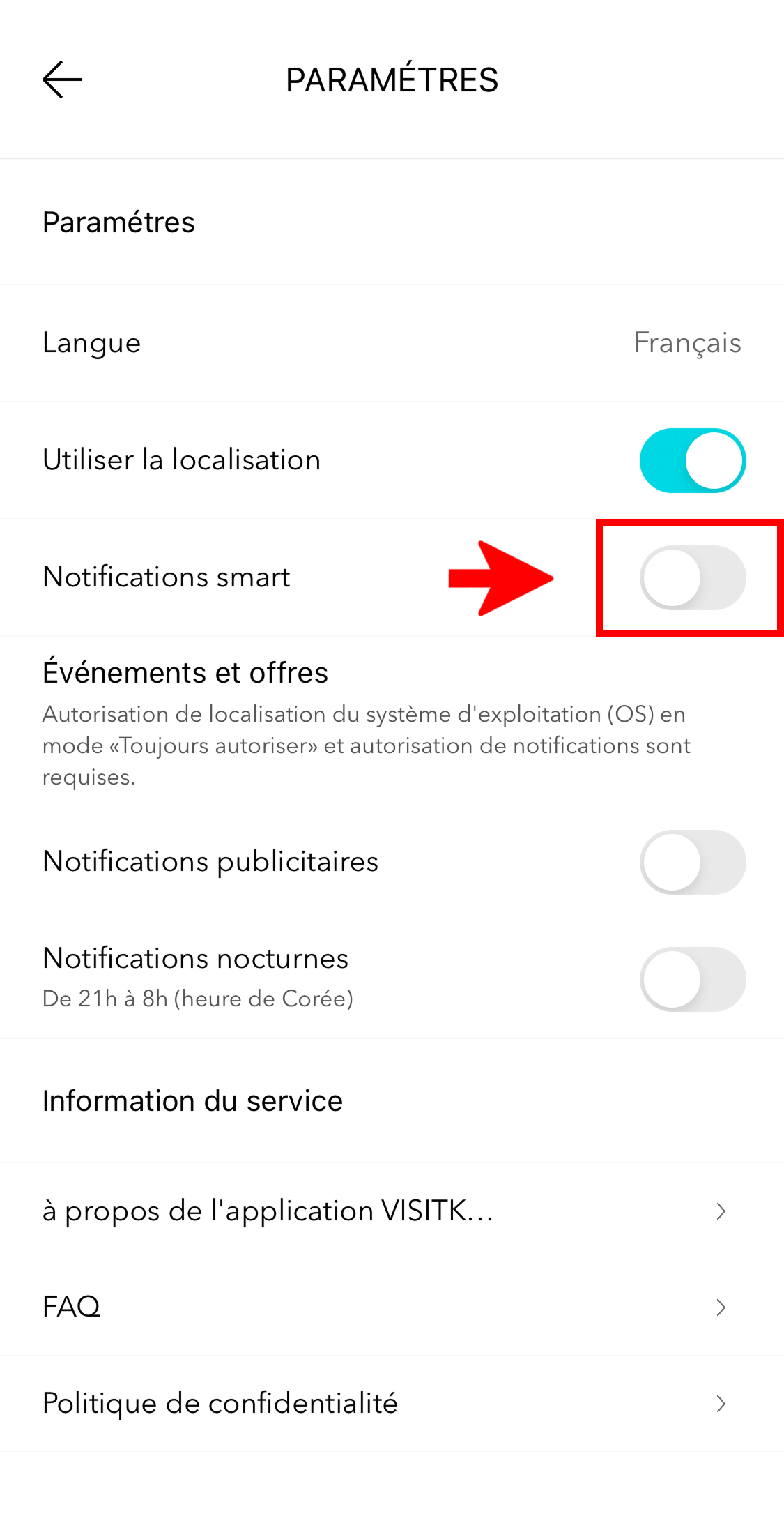 VISITKOREA app screen