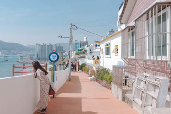 Chemin de promenade sur le littoral de Busan 